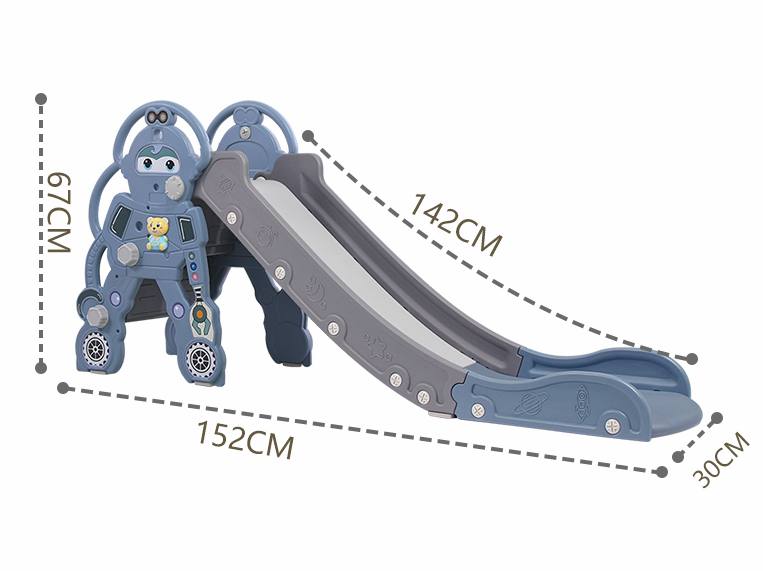 Robot Slide with Balls & Rings Indoor Foldable Slide Play Set by WISHLAND