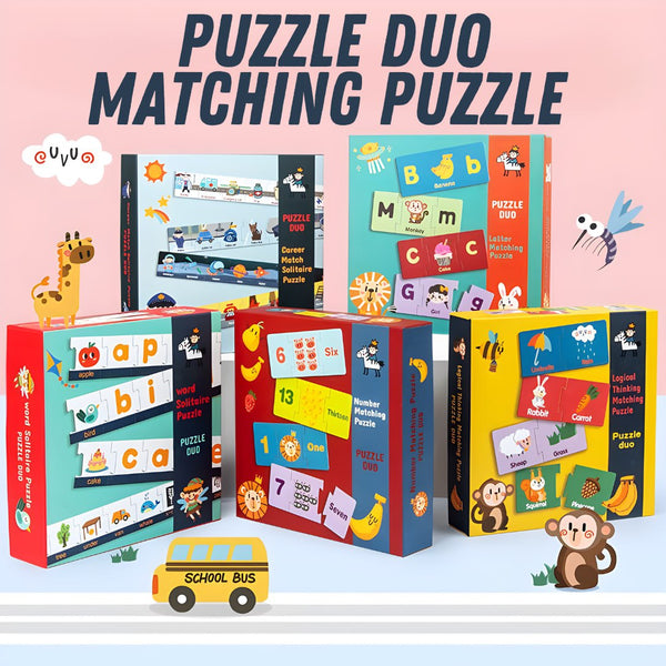 Puzzle Duo Matching Puzzle Pairing Puzzle for Kids Montessori Toys by WISHLAND