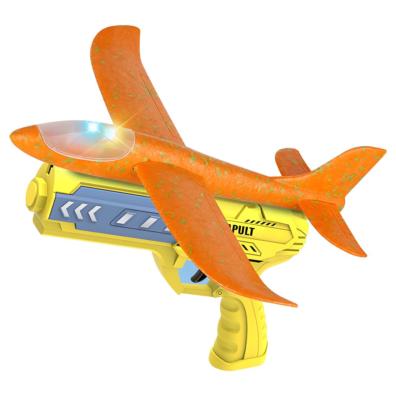 Launch Aircraft with Lights Air Battle Flying Airplane Gun Toy for Kids by WISHLAND