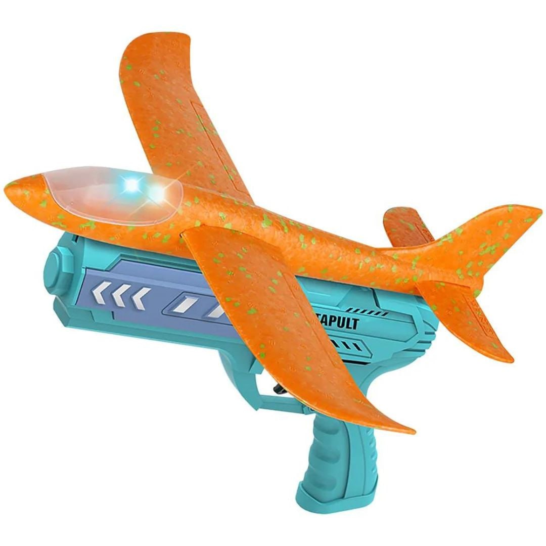 Launch Aircraft with Lights Air Battle Flying Airplane Gun Toy for Kids by WISHLAND