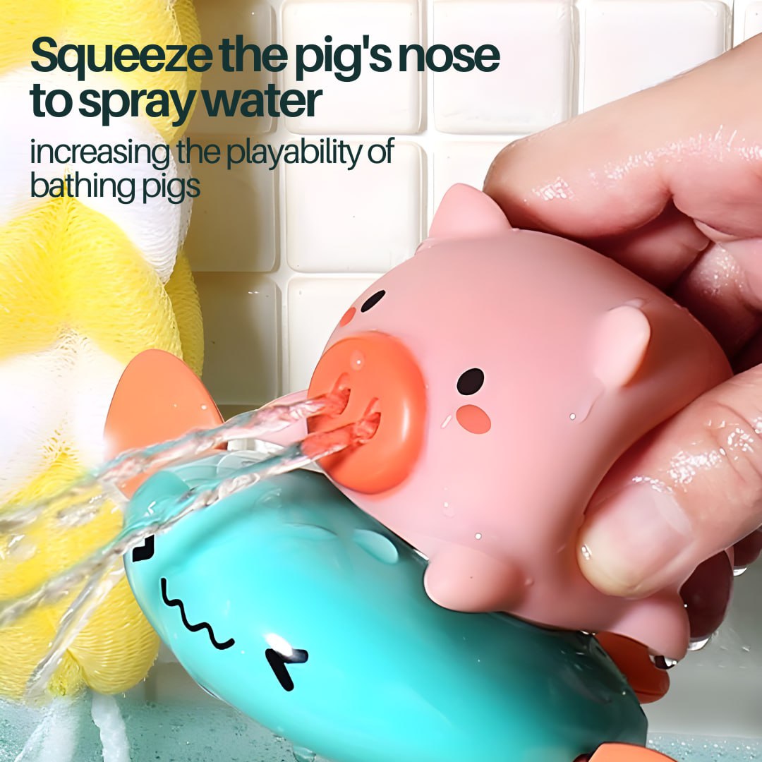 Spray Water Piggy Flying Pig Unicorn and Bunny Bath Toy by WISHLAND