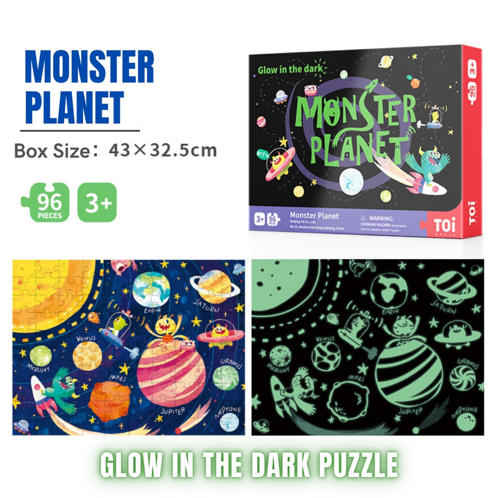 TOI Glow in the Dark Puzzle Suitable for Age 3+ Two Sided Jigsaw Puzzle