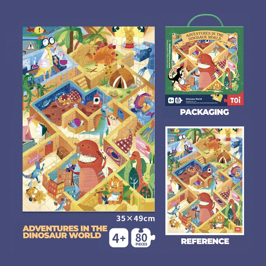 TOI Adventure in the Dinosaur World/Enchanted Forest Jigsaw Puzzle Temperature Discoloration Puzzle