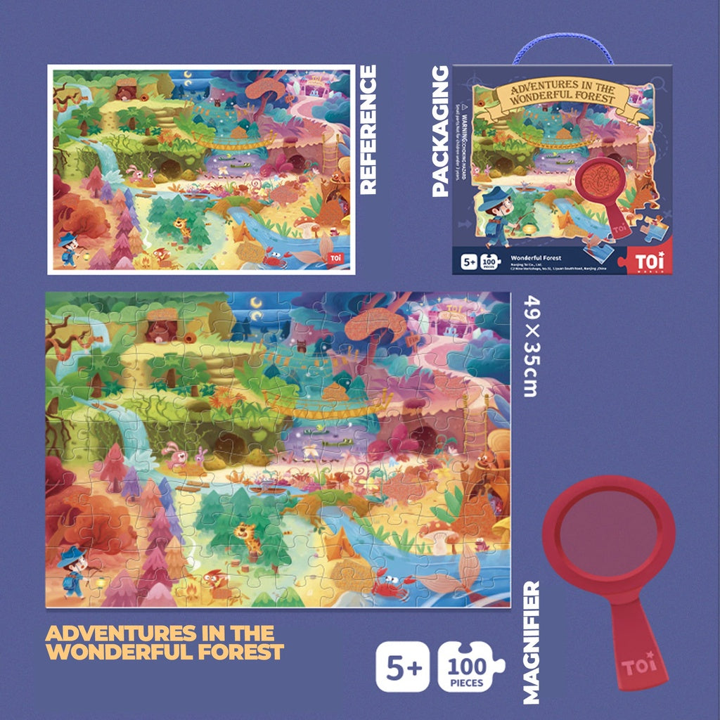 TOI Adventure in the Dinosaur World/Enchanted Forest Jigsaw Puzzle Temperature Discoloration Puzzle