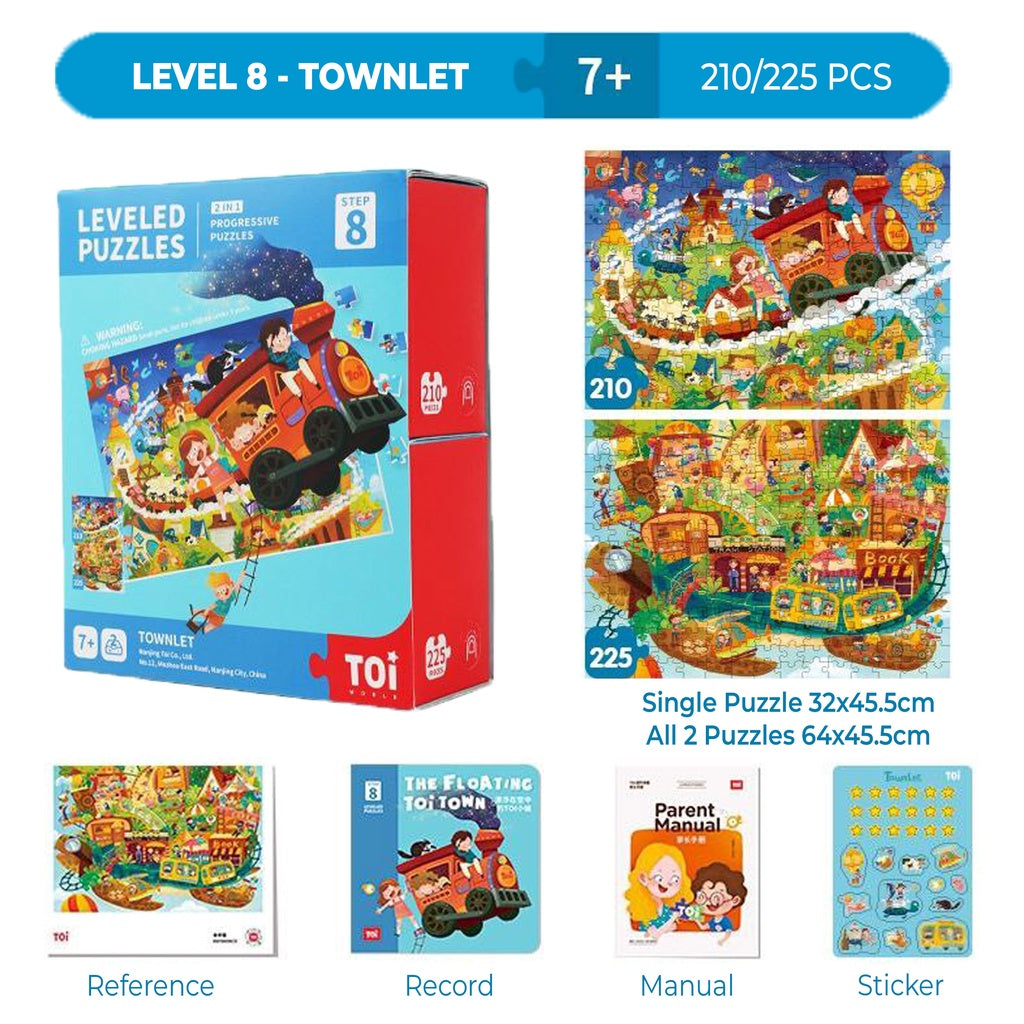 TOI Leveled Puzzles Educational Toy Jigsaw Puzzles For Kids Aged 0-9 Years Progressive Puzzle