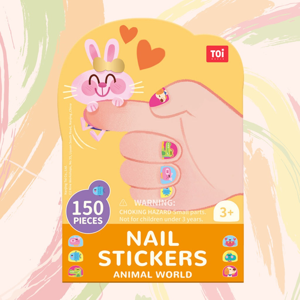 TOI Nail Stickers Waterproof Nail Art Non-Toxic Manicure for Kids