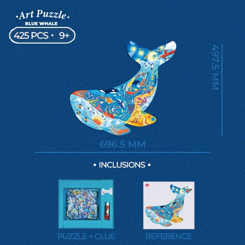 TOI Art Puzzle Dinosaur Rhinoceros Blue Whale Suitable for Age 8-10 Educational Jigzaw Puzzle