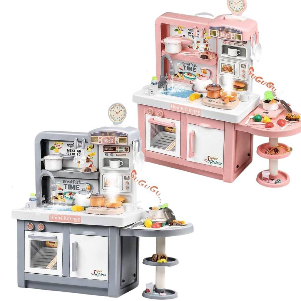 Dream Kitchen Minimalist MIst Spraying Kitchen Large Size Pretend Playset by WISHLAND