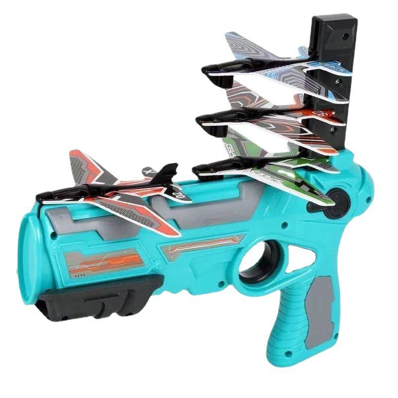 Air Battle Launcher Toy Gun with 4 Pieces Airplane Blaster Toy for Kids by WISHLAND