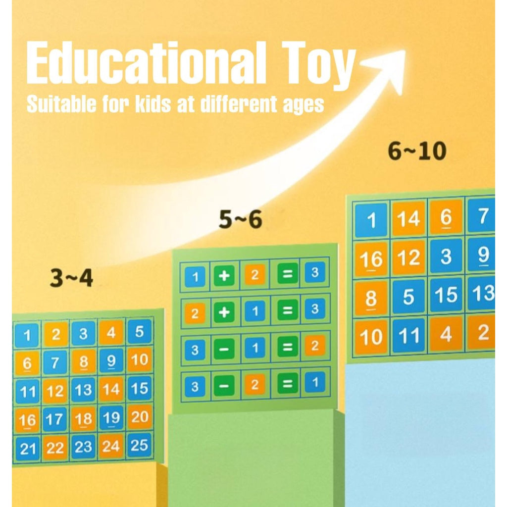 TOI Hundred Board and Link Game 2 in 1 Montessori Math Counting Toy Suitable Age 4+