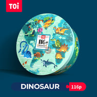 TOI World Map Puzzle Dinosaur History Theme Suitablef or Age 5+ Educational Toys by WISHLAND