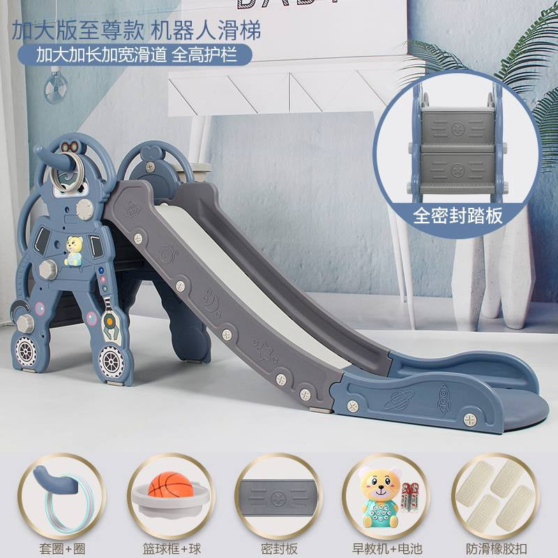 Robot Slide with Balls & Rings Indoor Foldable Slide Play Set by WISHLAND