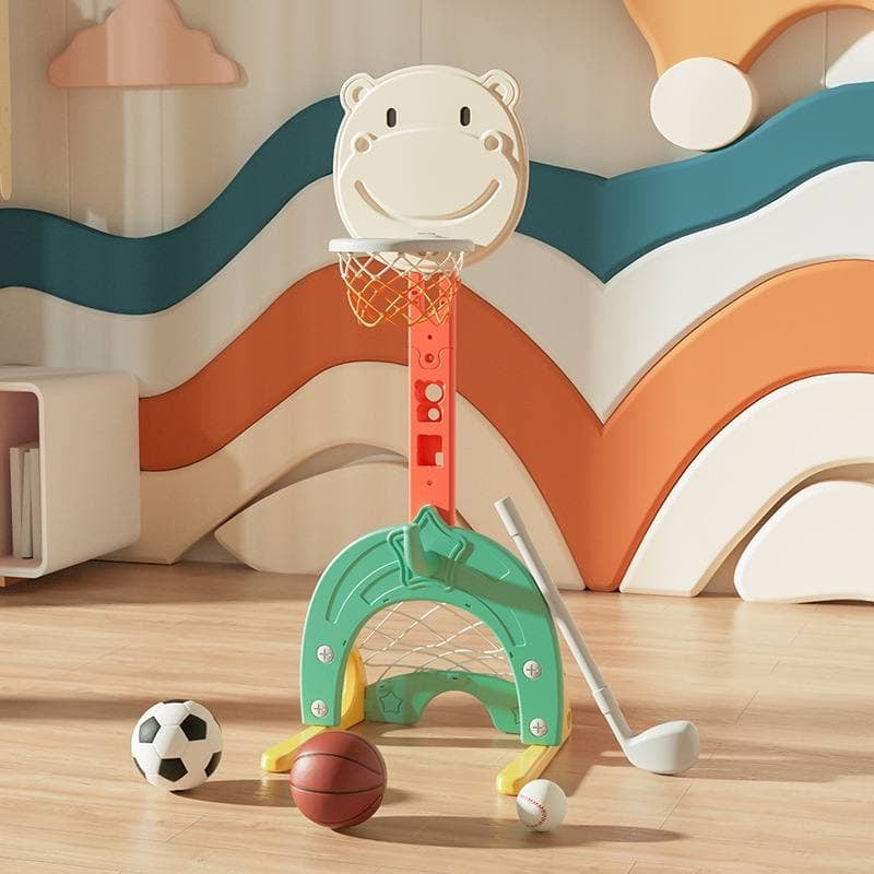 5 in 1 Animal Basketball with Music Hockey Soccer Ring by WISHLAND