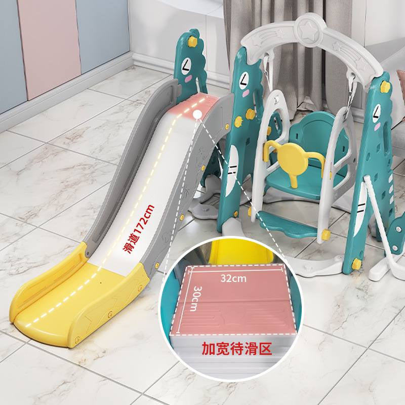 Dinosaur Slide Swing Set Indoor Outdoor Play Ground for Kids by WISHLAND