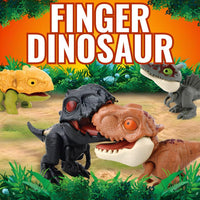 10 Pieces Random Dinosaurs Biting Fingers Model Figure with Flexible Limbs for Kids by WISHLAND