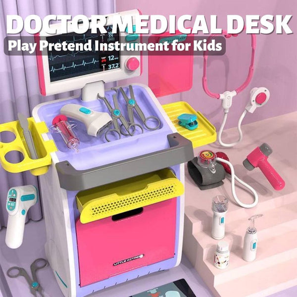 Doctor Medical Desk Pretend Play Smart Novelty Doctor Cart Toy Set by WISHLAND