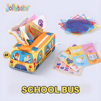 JOLLYBABY Pull Along Tissue Cloth Box Soft Play Scarves for Toddlers and Baby by WISHLAND