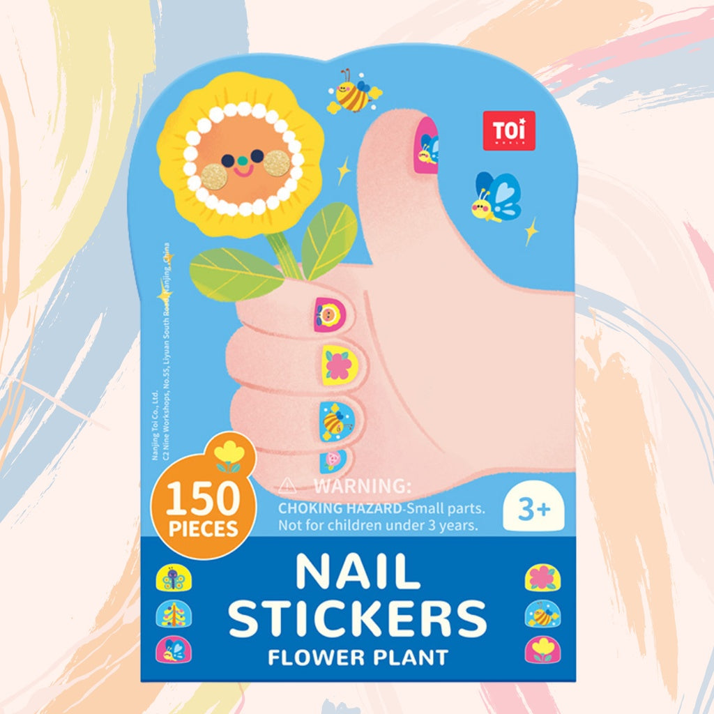 TOI Nail Stickers Waterproof Nail Art Non-Toxic Manicure for Kids