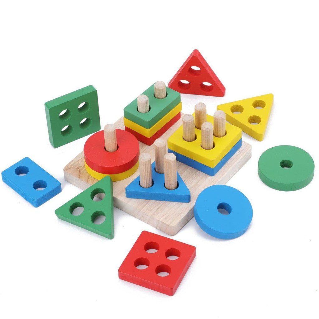 Wooden Shape Sorter Educational Toy by WISHLAND