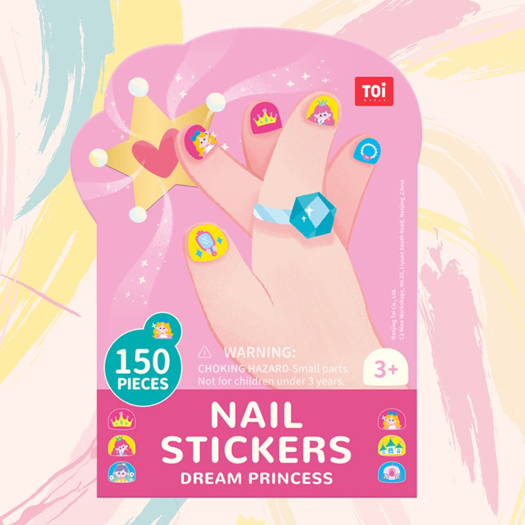 TOI Nail Stickers Waterproof Nail Art Non-Toxic Manicure for Kids