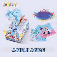 JOLLYBABY Pull Along Tissue Cloth Box Soft Play Scarves for Toddlers and Baby by WISHLAND