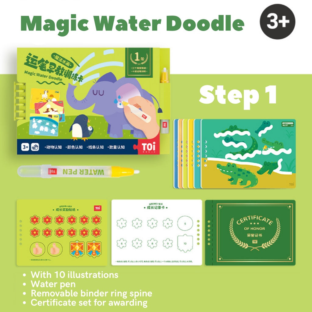 TOI Pen Control Reusable Tracing Activity Workbook Magic Doodle Book for Kids