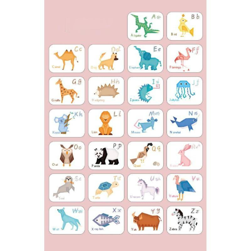 Cartoon Animal Puzzles Alphabet and Number Paired Cards Education Kids Toy for Kids Gift by WISHLAND