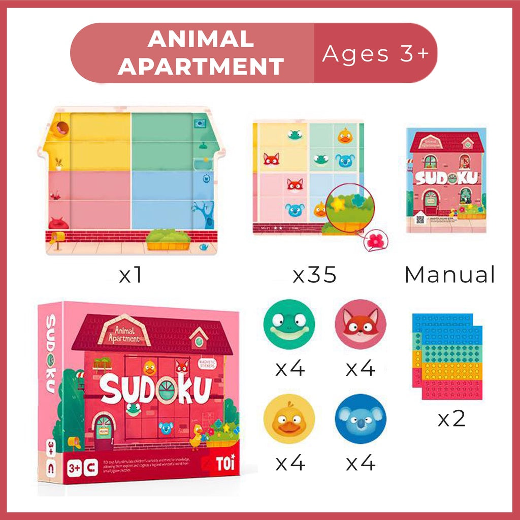 TOI Sudoku Board Game Suitable For Age 3+ Magnetic Board Educational Toy for Kids by WISHLAND