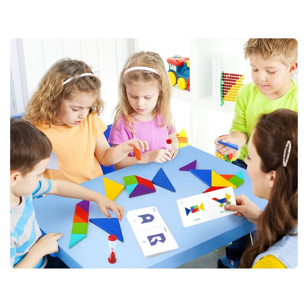 TOI Puzzles Tangram Suitable For Age 3+ Early Educational Toy for Kids by WISHLAND