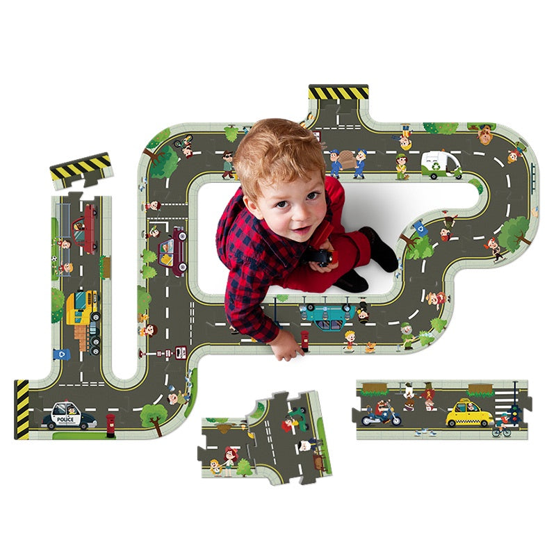 TOI Giant Floor Puzzle Road Railway City Suitable For Age 3+ Jigsaw Puzzle for Kids by WISHLAND