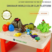 Dinosaur World Dough 17 Pieces Table for Kids by WISHLAND