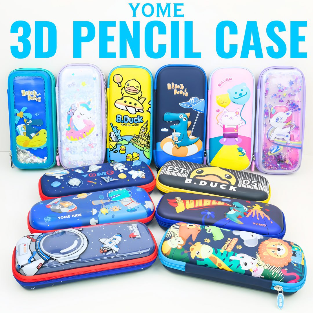 3D Cute Cartoons School Stationery Pen Box For Kids Adorable Pencil Case by WISHLAND