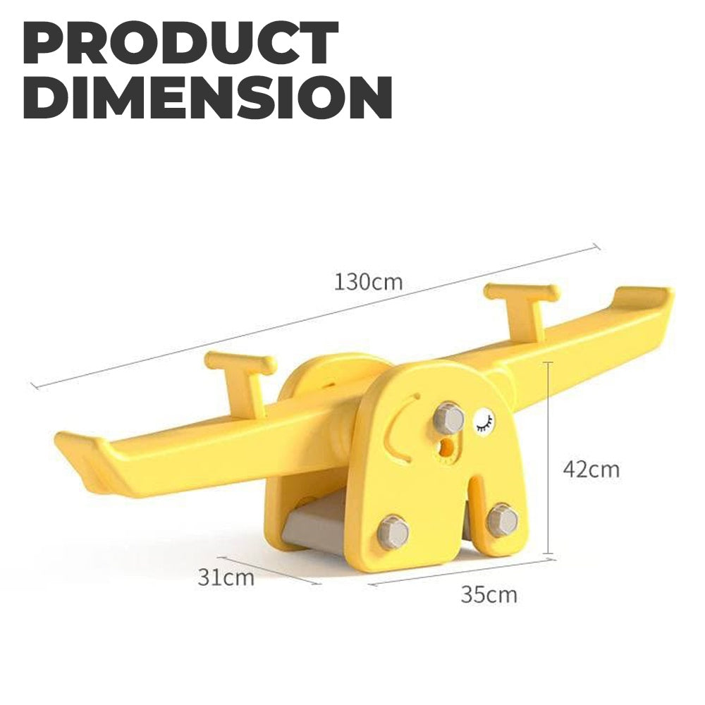Elephant Seesaw Indoor and Outdoor Play Ground Toy for Kids by WISHLAND