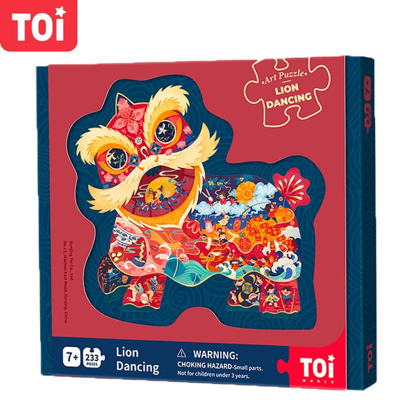 TOI Chinese Art Puzzle Lion Dancing Chinese Dragon Kate Suitable for Age 5-8 by WISHLAND