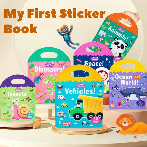 Jelly Sticker My First Sticker Book Reusable Montessori Toy by WISHLAND