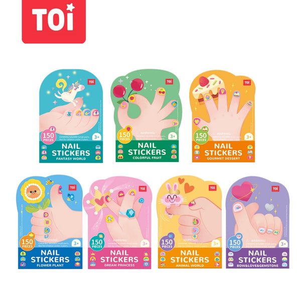 TOI Nail Stickers Waterproof Nail Art Non-Toxic Manicure for Kids