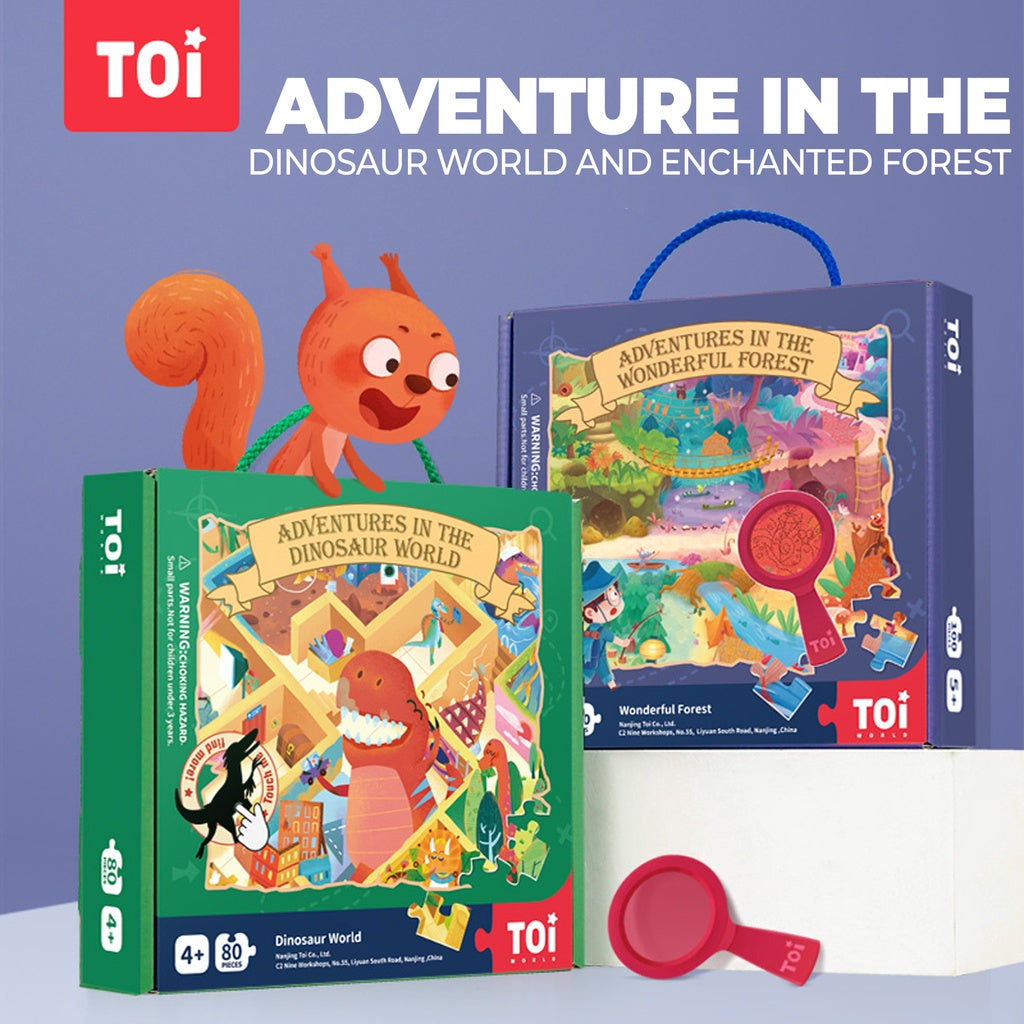 TOI Adventure in the Dinosaur World/Enchanted Forest Jigsaw Puzzle Temperature Discoloration Puzzle