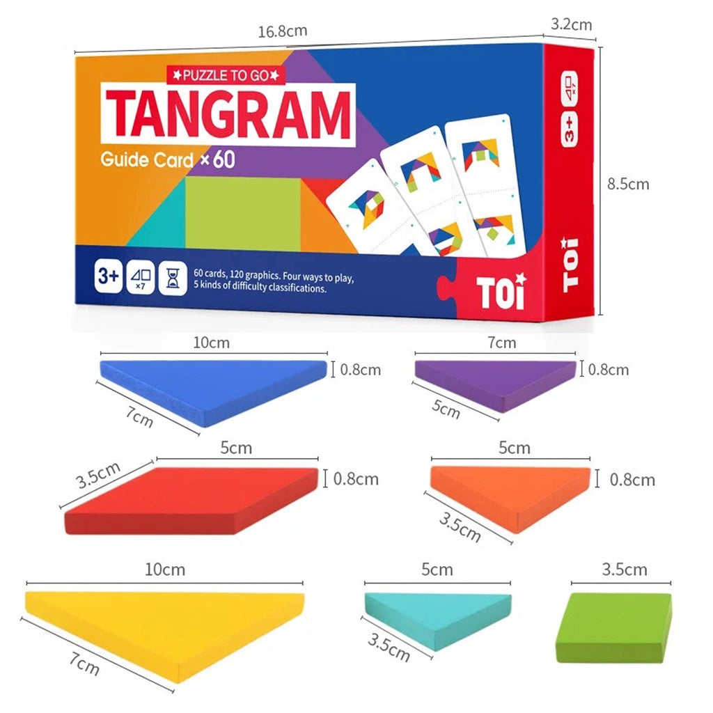 TOI Puzzles Tangram Suitable For Age 3+ Early Educational Toy for Kids by WISHLAND