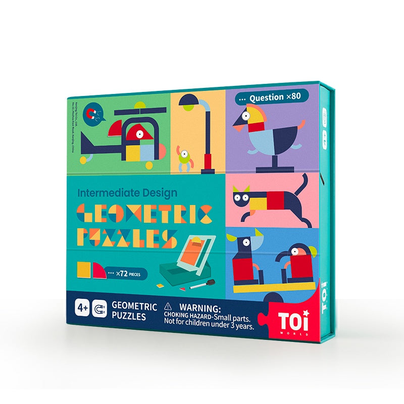 MAGNETIC PUZZLE - GEOMETRICAL SHAPES - Tooky Toy