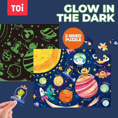 TOI Glow in the Dark Puzzle Suitable for Age 3+ Two Sided Jigsaw Puzzle