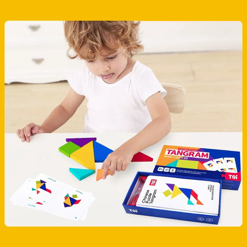 TOI Puzzles Tangram Suitable For Age 3+ Early Educational Toy for Kids by WISHLAND