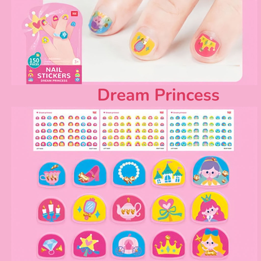 TOI Nail Stickers Waterproof Nail Art Non-Toxic Manicure for Kids