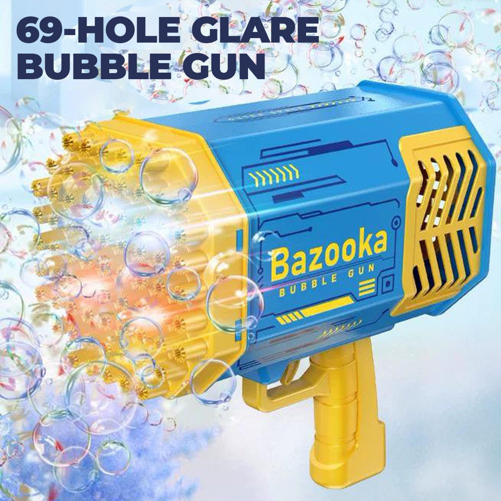 69 Hole Bubble Gun for Kids Bazooka Bubble Gun Water Toys by WISHLAND