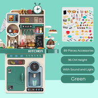 Mist Spraying Kitchen with Real Water Sink 96cm Pretend Play Kitchen Toy by WISHLAND