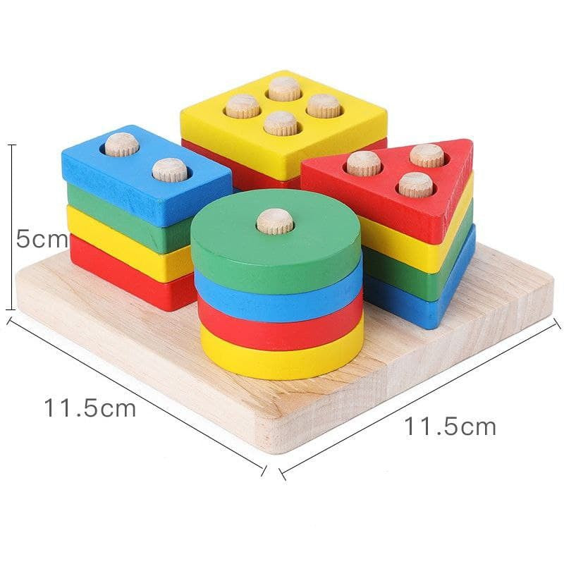 Wooden Shape Sorter Educational Toy by WISHLAND