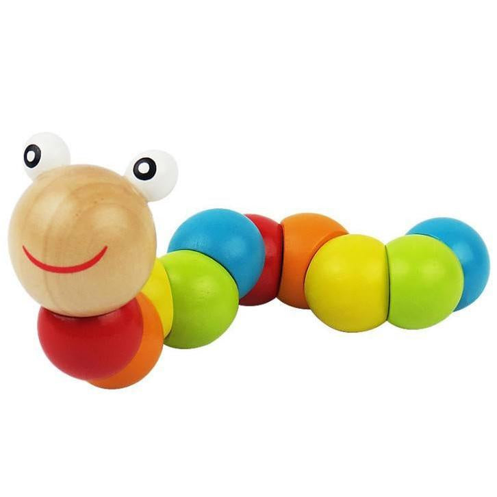 Wooden Caterpillar Wooden Worm Educational Toy for Babies by WISHLAND