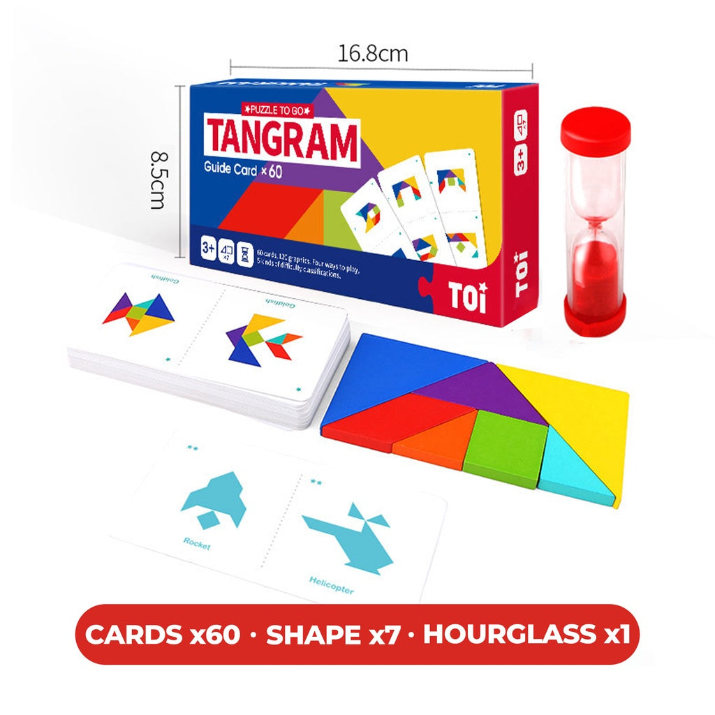 TOI Puzzles Tangram Suitable For Age 3+ Early Educational Toy for Kids by WISHLAND