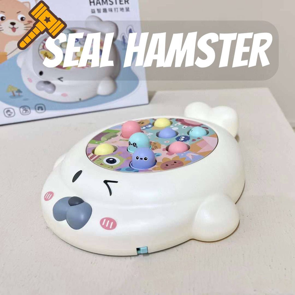 Fun Playing Whack A Mole Game Seal Hamster Hammer Pounding by WISHLAND