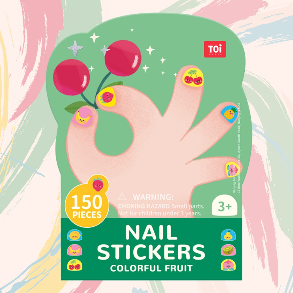 TOI Nail Stickers Waterproof Nail Art Non-Toxic Manicure for Kids