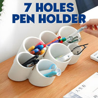 7 Holes Pen Holder Multi-Room Organizer Wall-Mounted Hanging Shelves Home Space Saver by WISHLAND